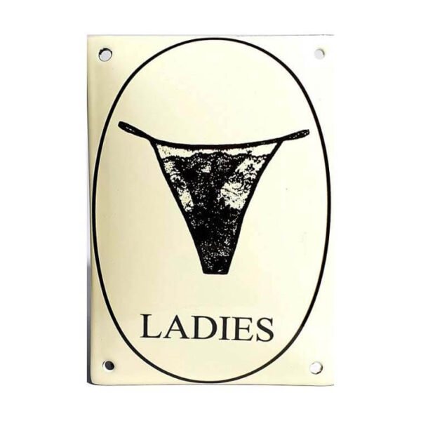 Emaille Bord Wc Ladies