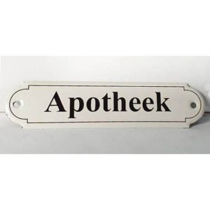 Emaille tekstbord Apotheek