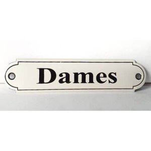 Emaille tekstbord Dames