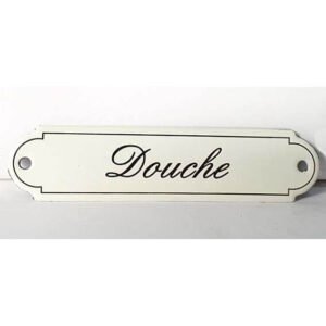 Emaille tekstbord Douche