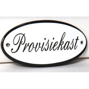 Emaille tekstbord Provisiekast