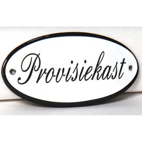 Emaille Tekstbord Provisiekast