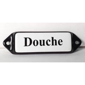 Emaille tekstbord Douche