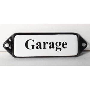 Emaille tekstbord Garage