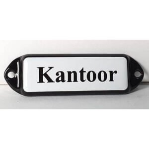 Emaille tekstbord Kantoor