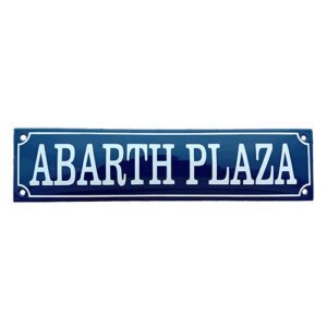 Emaille bord Abarth plaza