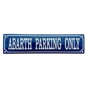 Emaille bord Abarth parking only