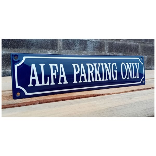 Emaille Bord Alfa Parking Only