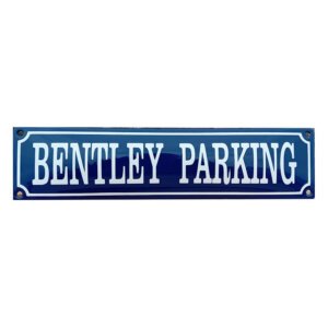 Emaille bord Bentley parking