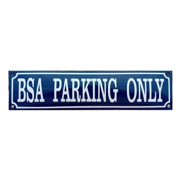 Emaille Bord Bsa Parking Only