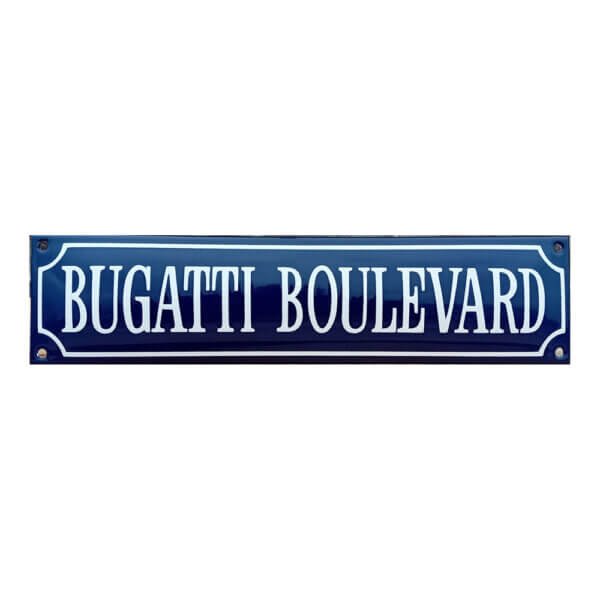 Emaille Bord Bugatti Boulevard