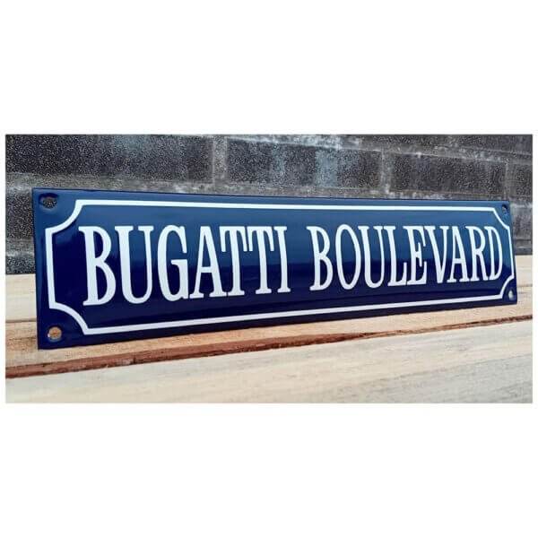 Emaille Bord Bugatti Boulevard