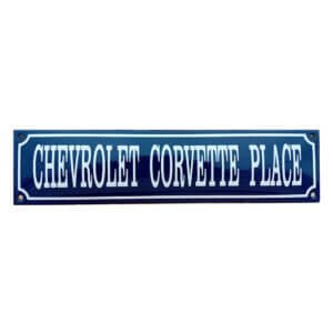 Emaille bord Chevrolet Corvette place