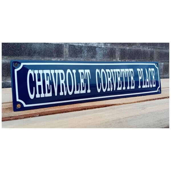 Emaille Bord Chevrolet Corvette Place