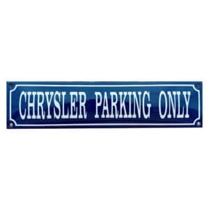 Emaille bord Chrysler parking only