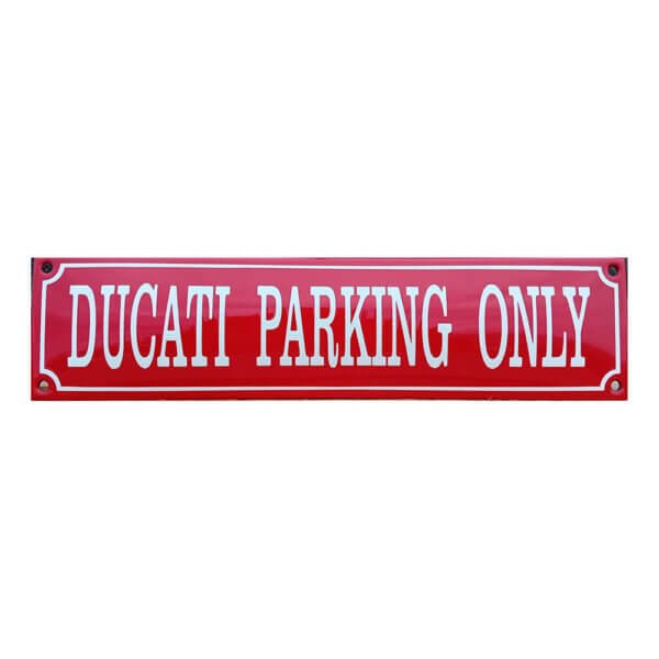 Emaille Bord Ducati Parking Only (Rood)