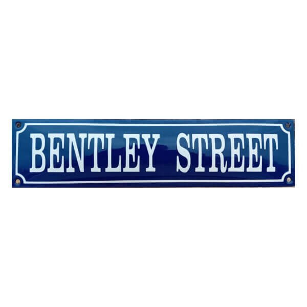 Emaille Bord Bentley Street