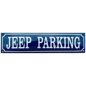 Emaille bord Jeep Parking