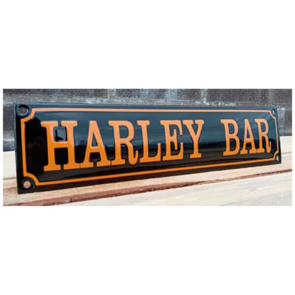 Emaille Bord Harley Bar