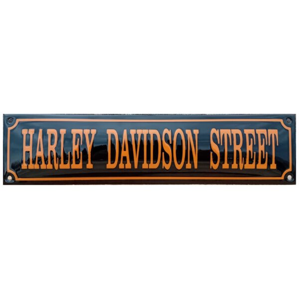 Emaille Bord Harley Davidson Street (Oranje)