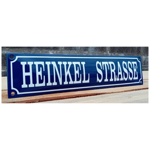 Emaille Bord Heinkel Strasse