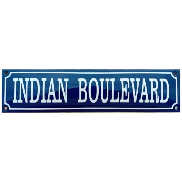 Emaille Bord Indian Boulevard