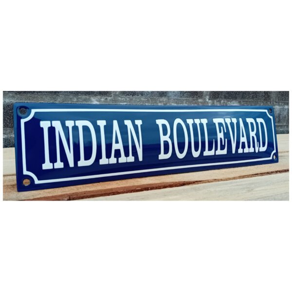 Emaille Bord Indian Boulevard