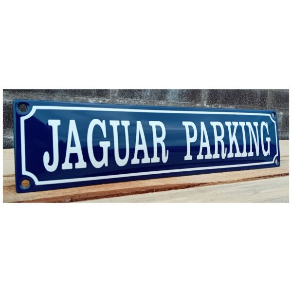 Emaille Bord Jaguar Parking