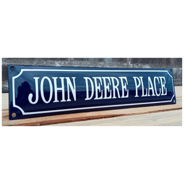 Emaille Bord John Deere Place