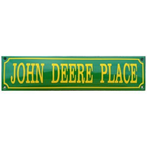 Emaille bord John Deere place