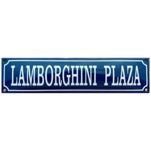 Emaille bord Lamborghini plaza