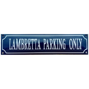 Emaille bord Lambretta parking only