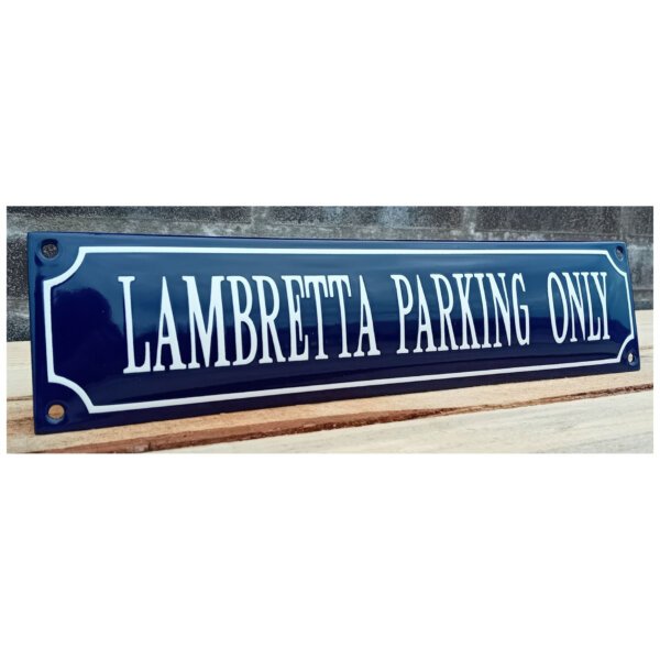 Emaille Bord Lambretta Parking Only