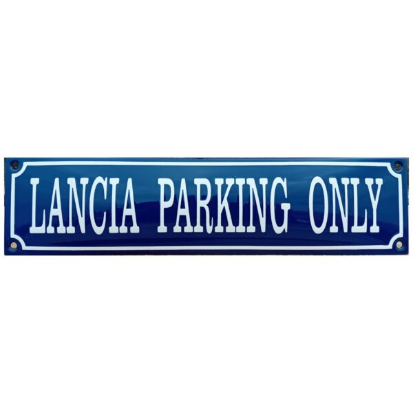 Emaille bord Lancia parking only