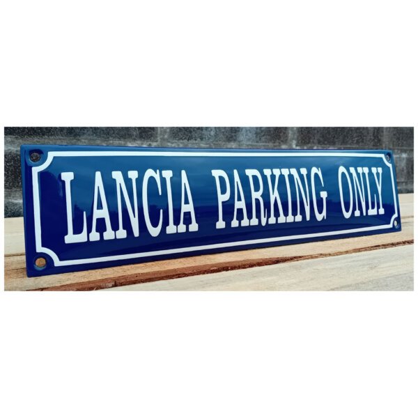 Emaille bord Lancia parking only