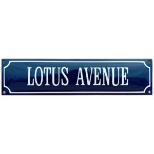 Emaille bord Lotus Avenue