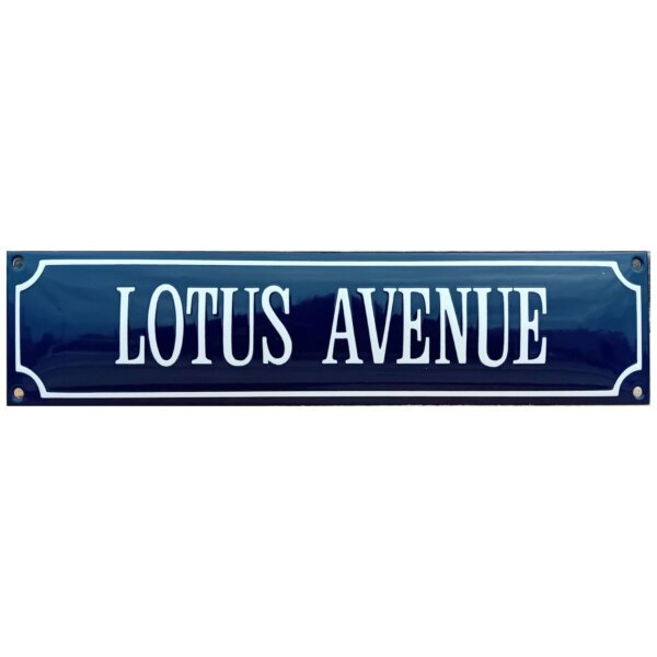 Emaille Bord Lotus Avenue