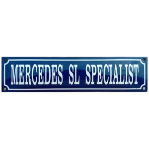 Emaille bord Mercedes SL specialist