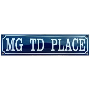 Emaille bord MG TD Place