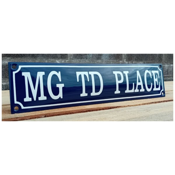 Emaille bord MG TD Place