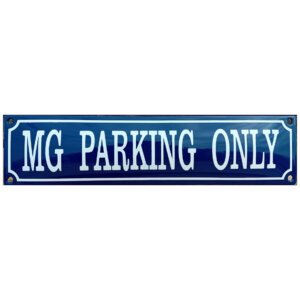 Emaille bord MG parking only