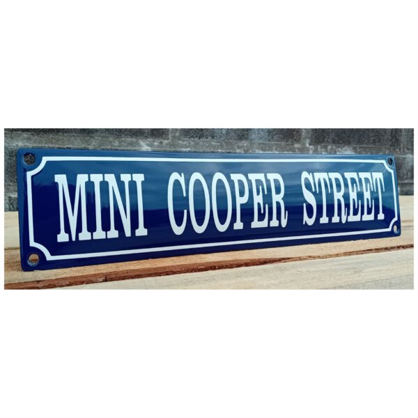 Emaille Bord Mini Cooper Street