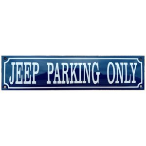 Emaille bord Jeep Parking Only