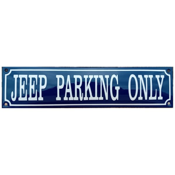 Emaille Bord Jeep Parking Only