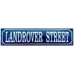 Emaille bord Landrover Street