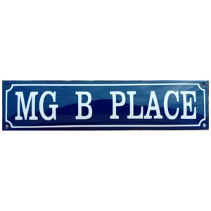 Emaille bord MG B Place