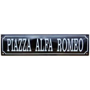 Emaille bord Piazza Alfa Romeo