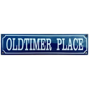 Emaille bord Oldtimer place