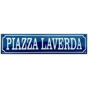 Emaille bord Piazza Laverda