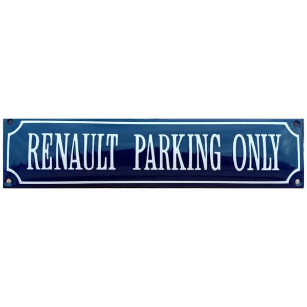 Emaille Bord Renault Parking Only